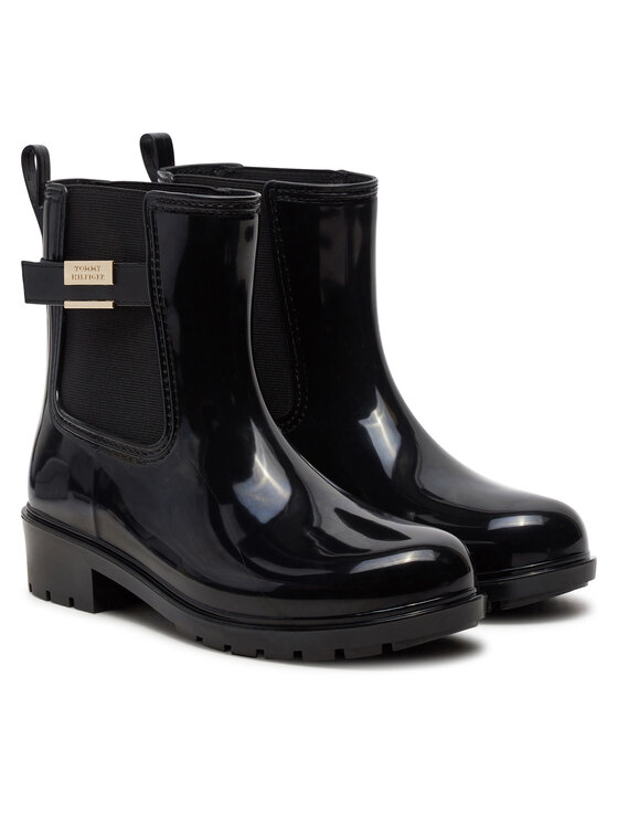 Tommy Hilfiger Tommy Hilfiger Cizme de cauciuc FW0FW08214 Negru