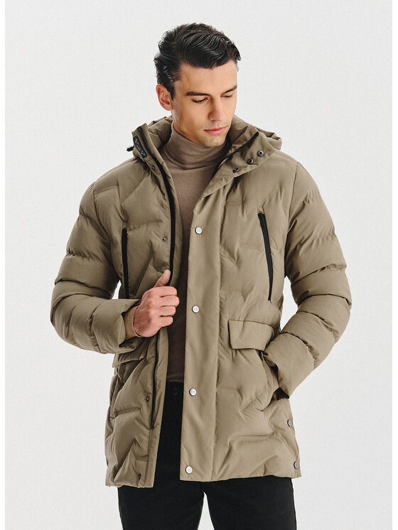 Pako Lorente Pako Lorente Kurtka zimowa P25WN-5X-015 Beżowy Classic Fit