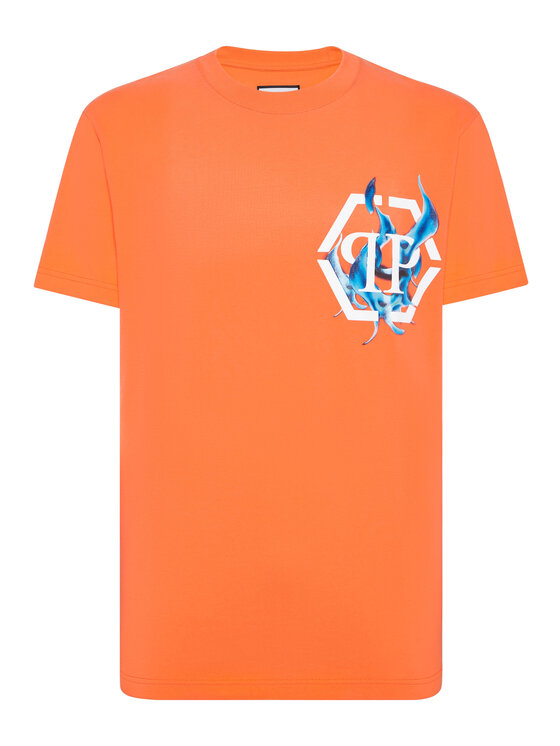 PHILIPP PLEIN PHILIPP PLEIN T-Shirt 15639 Pomarańczowy Regular Fit