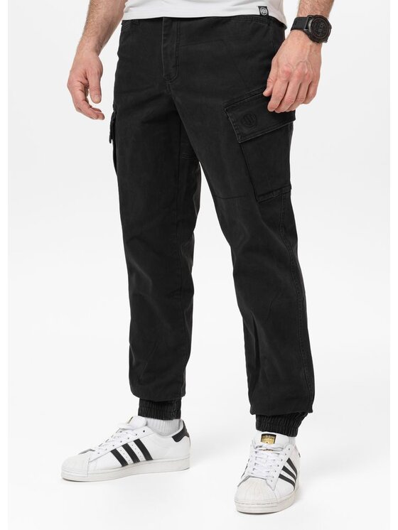 PITBULL PITBULL Spodnie dresowe Spodnie Jogger bojówki męskie SCOTT 3XL Czarny Regular Fit