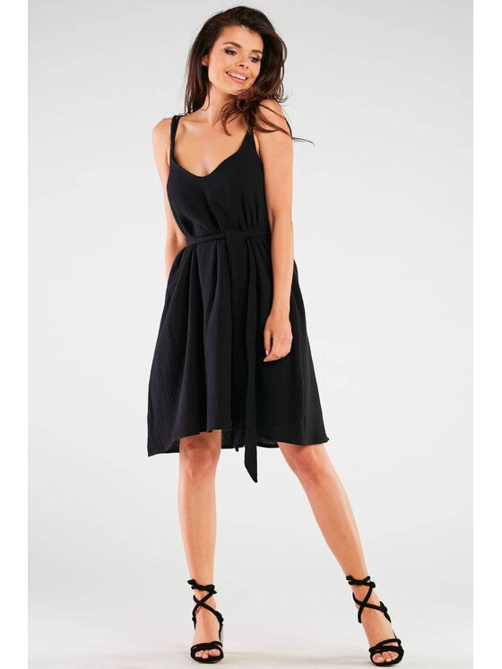 Infinite You Infinite You Sukienka M261 Czarny Basic Fit