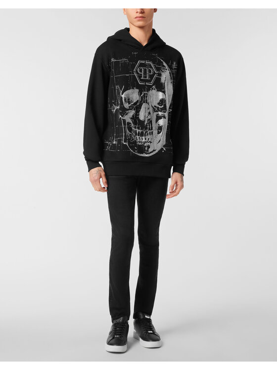 PHILIPP PLEIN PHILIPP PLEIN Bluza 26909 Czarny Regular Fit