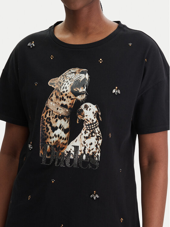 Liu Jo Liu Jo T-Shirt WA6331 JS904 Černá Regular Fit