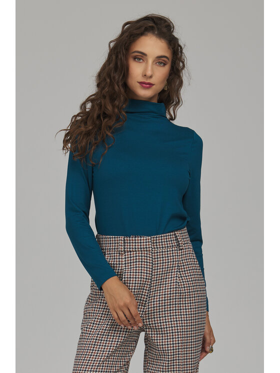 NIFE NIFE Blúzka B235 Zelená Slim Fit