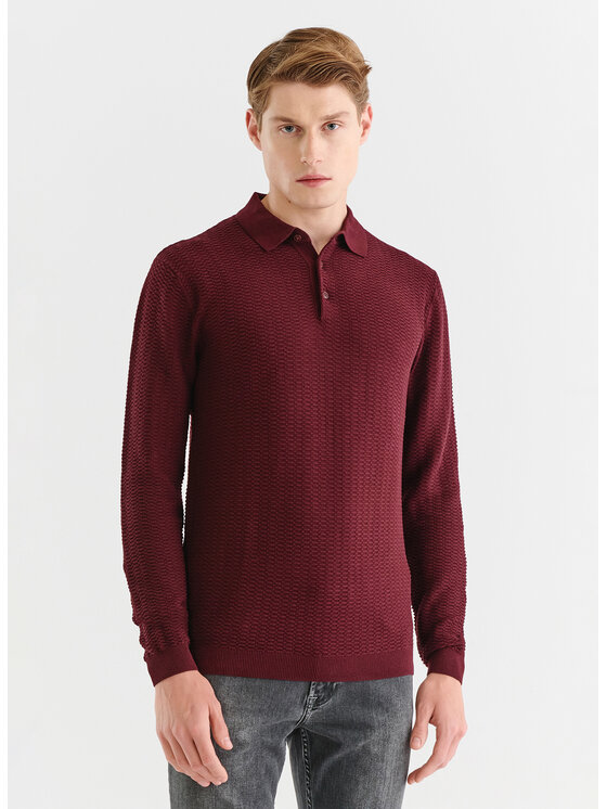 Sweter, rozmiar 3XL, Bordowy, P23WF-2X-010