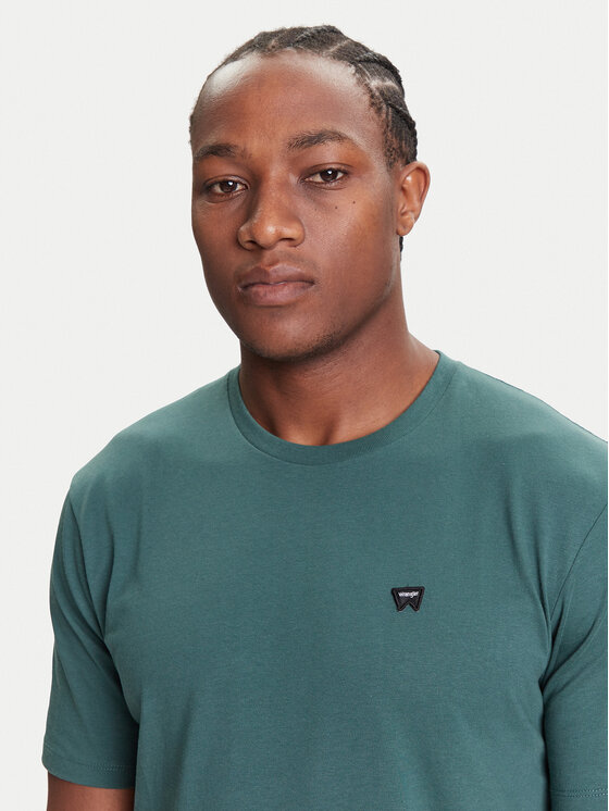 Wrangler Wrangler T-Shirt Sign Off 112371479 Grün Regular Fit