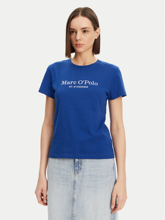 Marc O'Polo Damski T-Shirt, rozmiar XS, Niebieski, 502 2293 51055