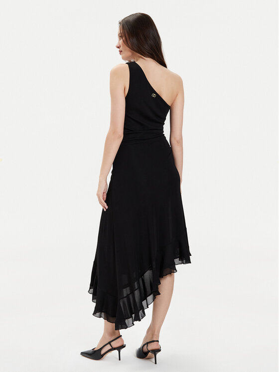 TWINSET TWINSET Sukienka koktajlowa 241TT2093 Czarny Regular Fit