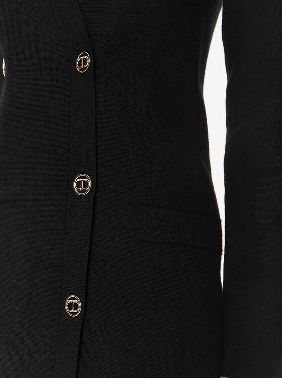 TWINSET TWINSET Rochie tricotată 231TP3100 Negru Slim Fit