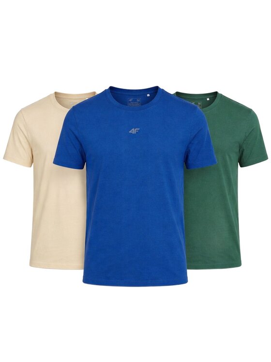 4F 4F T-Shirt Z-TTSHM3947-3-R Biały Regular Fit