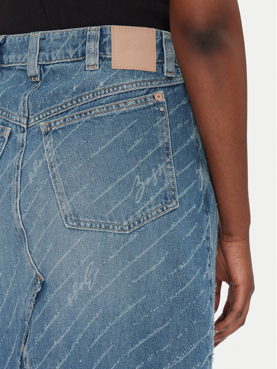 BOSS BOSS Jeans suknja 50542445 Plava Regular Fit