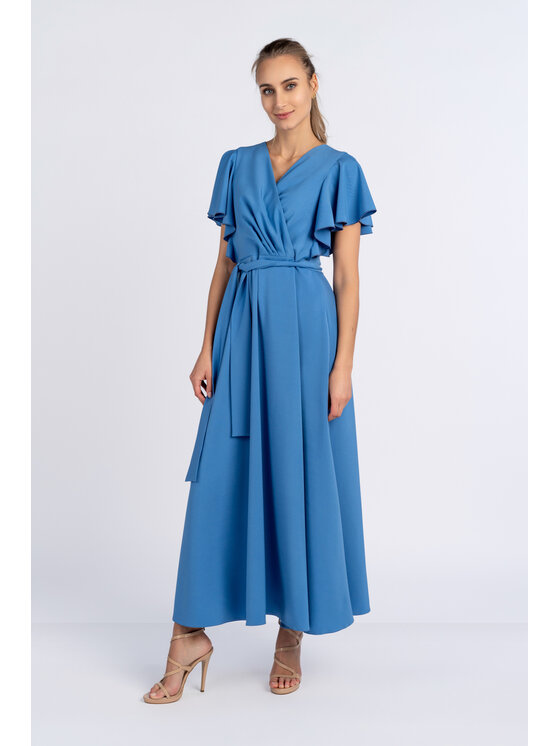 Salme Salme Sukienka elegancka Michaela Niebieski Regular Fit