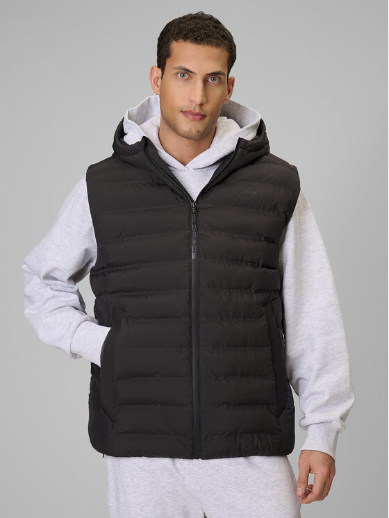 4F 4F Kamizelka MIDSHOP TEXTILE Czarny Regular Fit