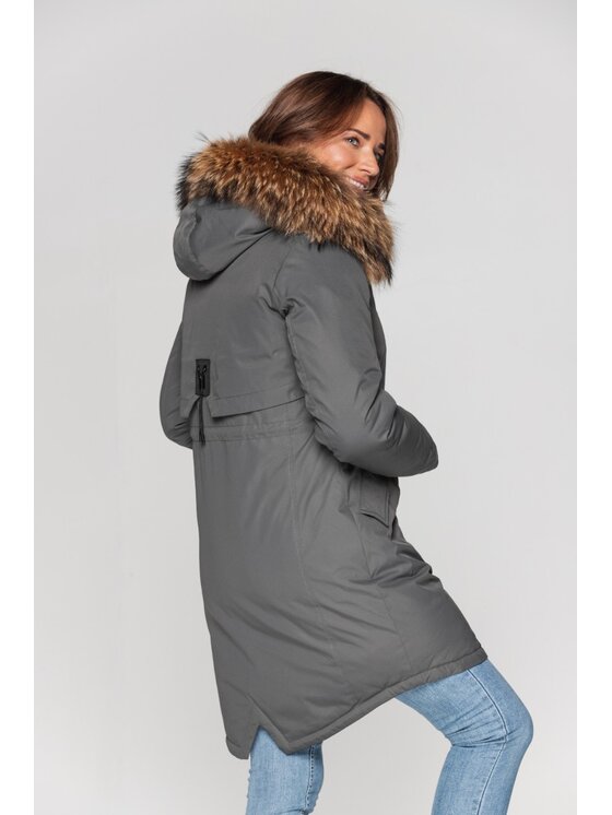 Perso Perso Zimní bunda BLH211046F Khaki Regular Fit