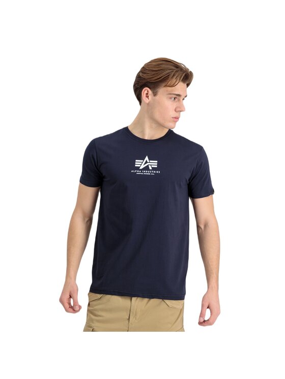 Alpha Industries Alpha Industries Tričko AI.118533-07 Tmavomodrá Basic Fit
