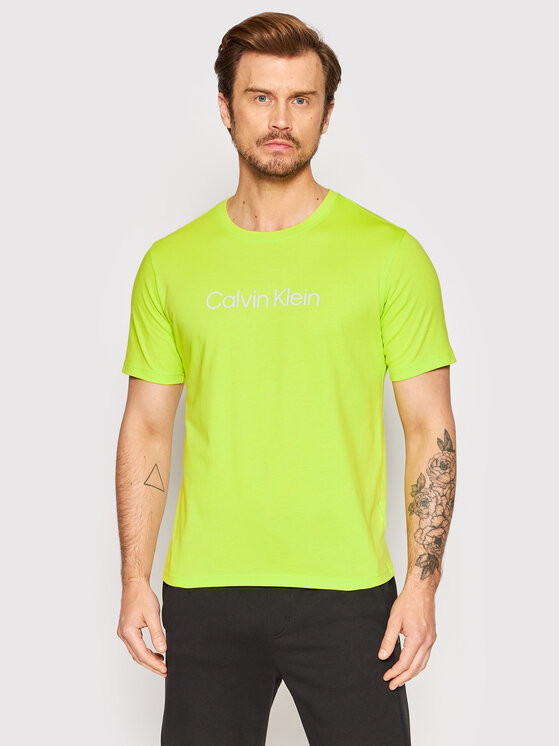 Calvin Klein Performance Marškinėliai 00GMS2K107 Žalia Regular Fit
