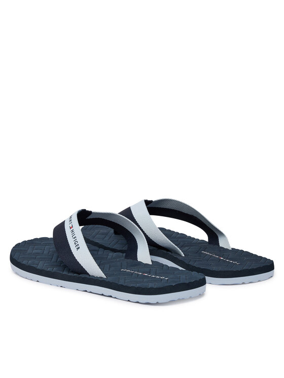 Tommy Hilfiger Tommy Hilfiger Japonki Webbing Strap Flag Embossed FM0FM05807 Granatowy