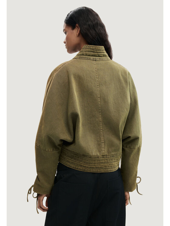 Desigual Desigual Μπουφάν δερμάτινο CHAQ_NAYELI Πράσινο Casual Fit