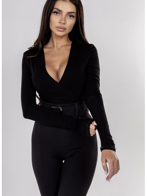 Love Saints Love Saints Bluzka L26ZF-AT-K01 Czarny Slim Fit