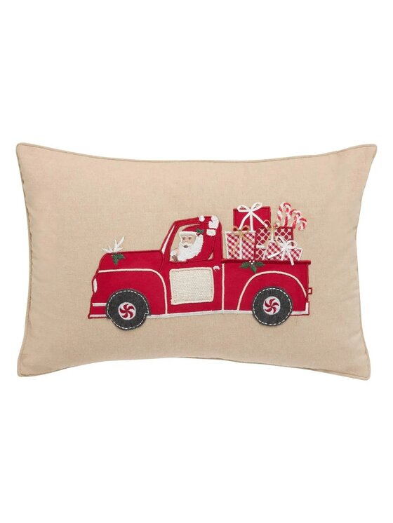 MIAhome MIAhome Poduszka świąteczna z autem, 39x59 cm Kolorowy
