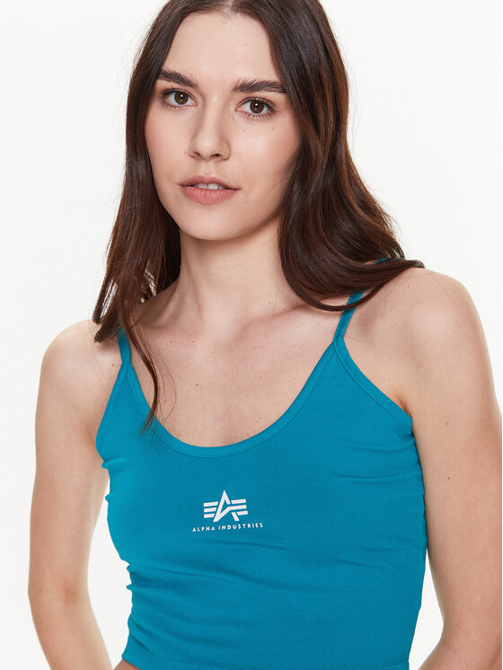 Alpha Industries Alpha Industries Τοπ Basic 116082 Μπλε Cropped Fit