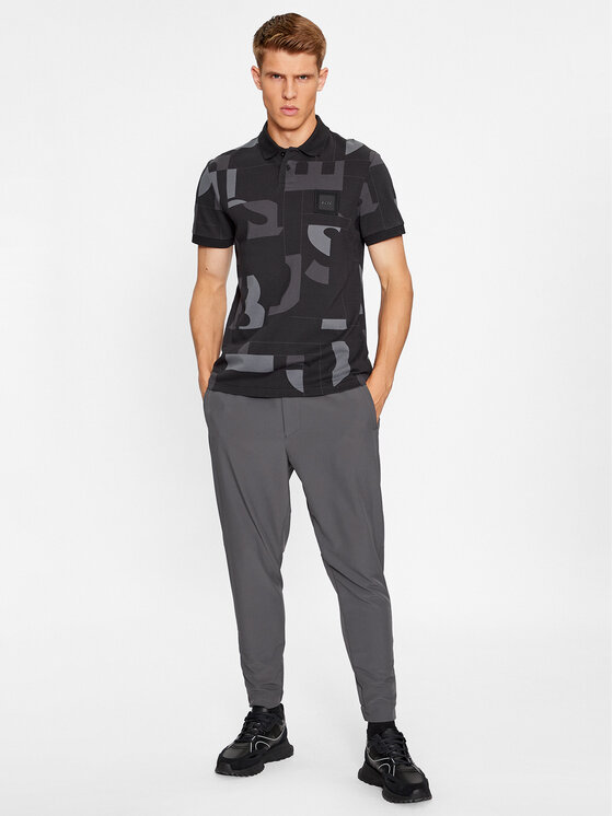 Boss Polo Pirax Lotus 50501218 Melns Relaxed Fit Modivo.lv