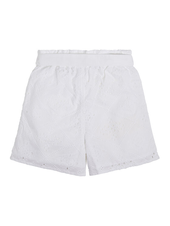 Guess Guess Kratke hlače J3GD04 WFGJ0 Bijela Relaxed Fit