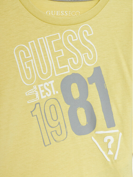Guess Guess Blúz N4BI18 I3Z14 Sárga Regular Fit
