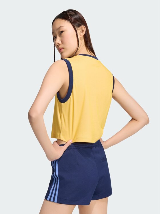 adidas adidas Top 165096 Żółty Slim Fit