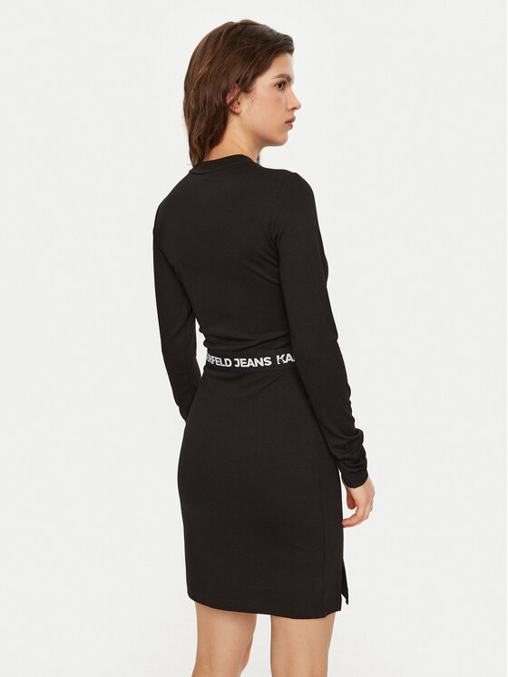 Karl Lagerfeld Jeans Karl Lagerfeld Jeans Rochie de zi A1W13009 Negru Regular Fit