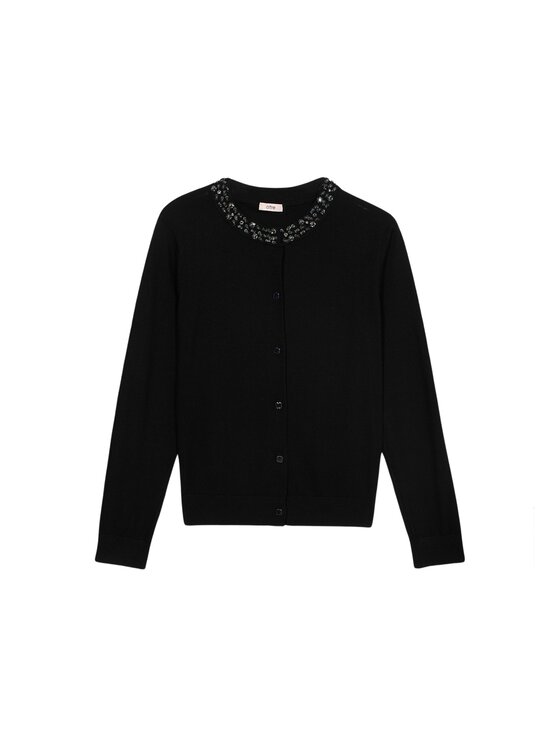 Oltre Oltre Cardigan M392J005137N033 Nero Regular Fit