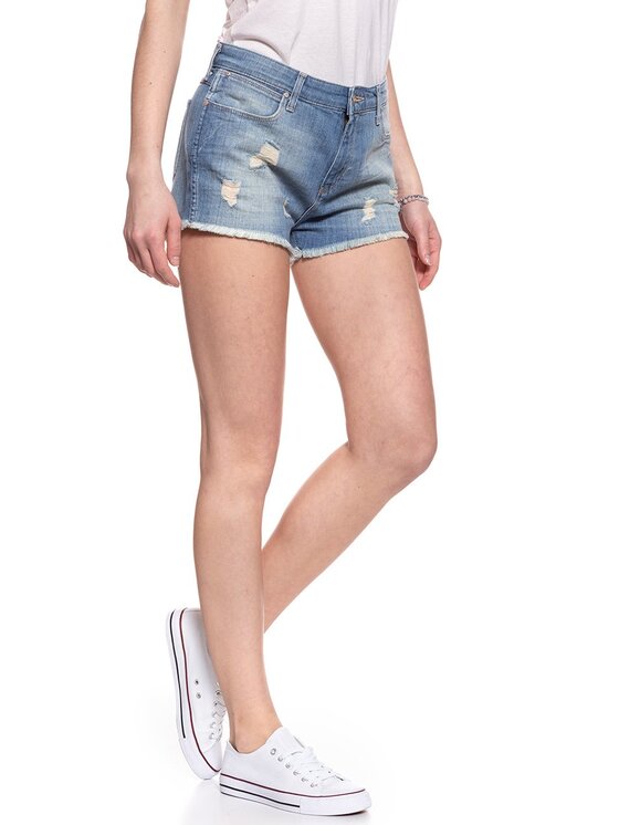 Wrangler Wrangler Szorty jeansowe BOYFRIEND Niebieski Loose Fit