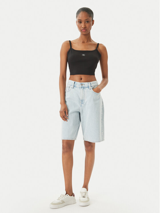Calvin Klein Jeans Calvin Klein Jeans Felső LV047F221G Fekete Slim Fit