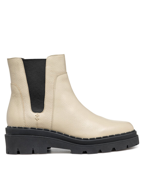 Geox Geox Kotníková obuv s elastickým prvkem D Felleny D46XEC 046NH C6182 Écru