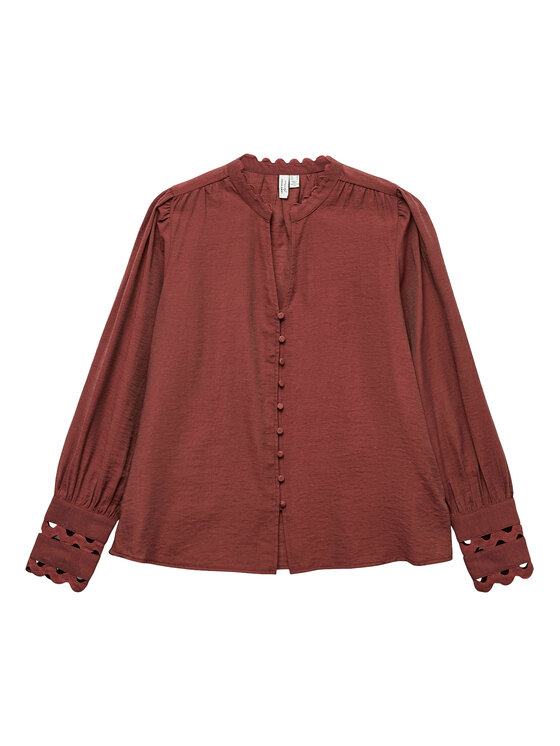 Vero Moda Vero Moda Koszula Irina 10338396 Bordowy Regular Fit