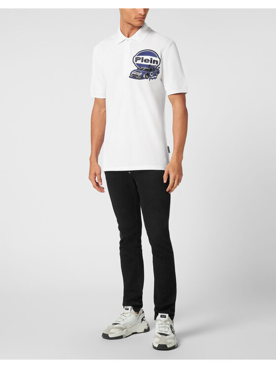 PHILIPP PLEIN PHILIPP PLEIN Polokošile 21105 Bílá Slim Fit