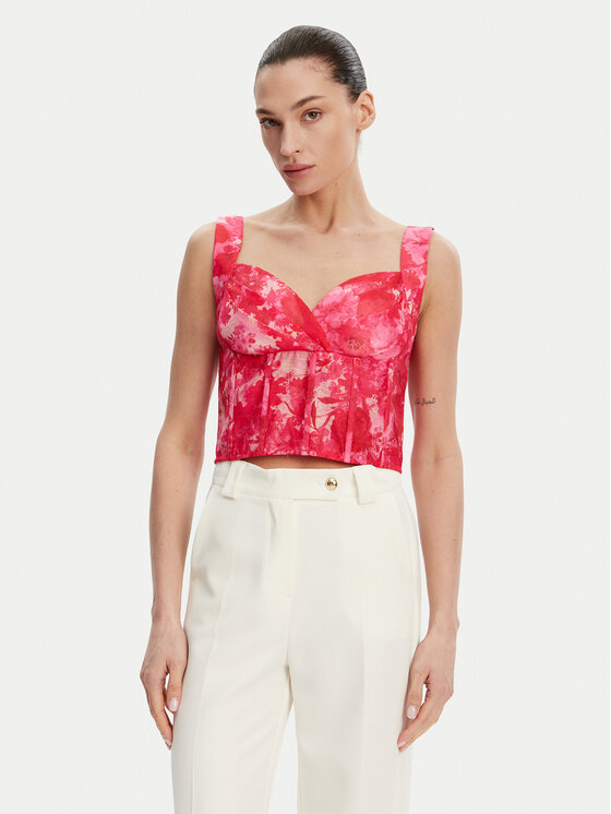 Fracomina Top FR25ST2024W775U6 Ružová Slim Fit