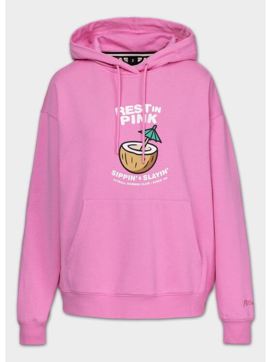 PITBULL PITBULL Bluza REST IN PINK Różowy Regular Fit