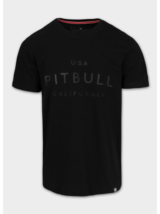 PITBULL PITBULL T-Shirt Koszulka męska Slim Fit USA CAL 3XL Czarny Regular Fit