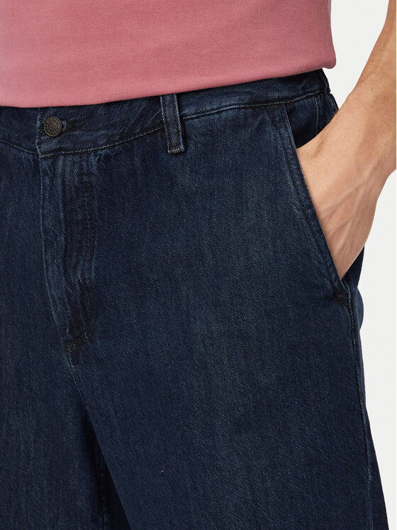 BOSS BOSS Szorty jeansowe Sandrew 50557454 Granatowy Relaxed Fit
