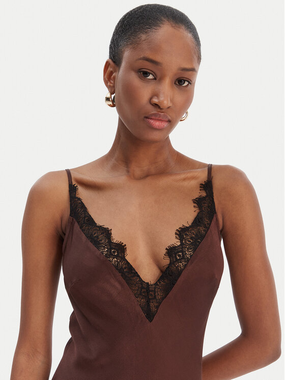 Bardot Bardot Večernja haljina Aderia 60248DB Smeđa Slim Fit