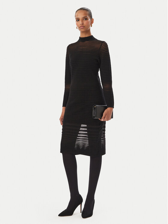 Rinascimento Rinascimento Kokteiļkleita CFM0012384003 Melns Slim Fit