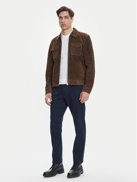 BOSS BOSS Chinosy Sanderson-L-2 50542986 Granatowy Regular Fit