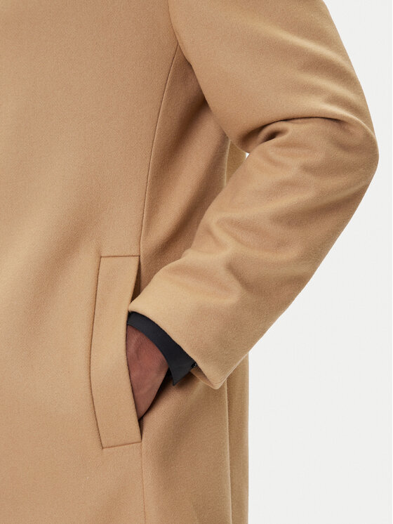 HUGO HUGO Cappotto di lana Mintrax2541 50546551 Beige Regular Fit
