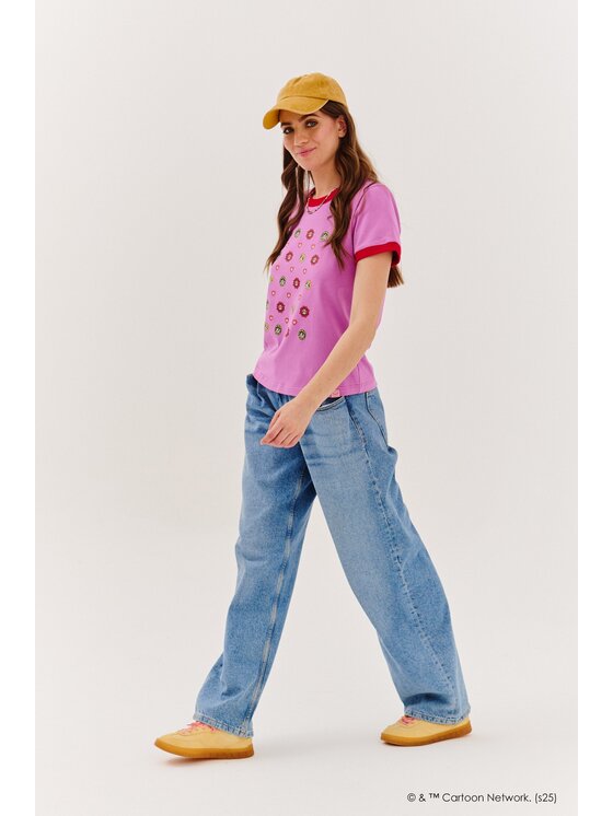 NAOKO NAOKO Tričko Candy Powerpuff Ružová Regular Fit