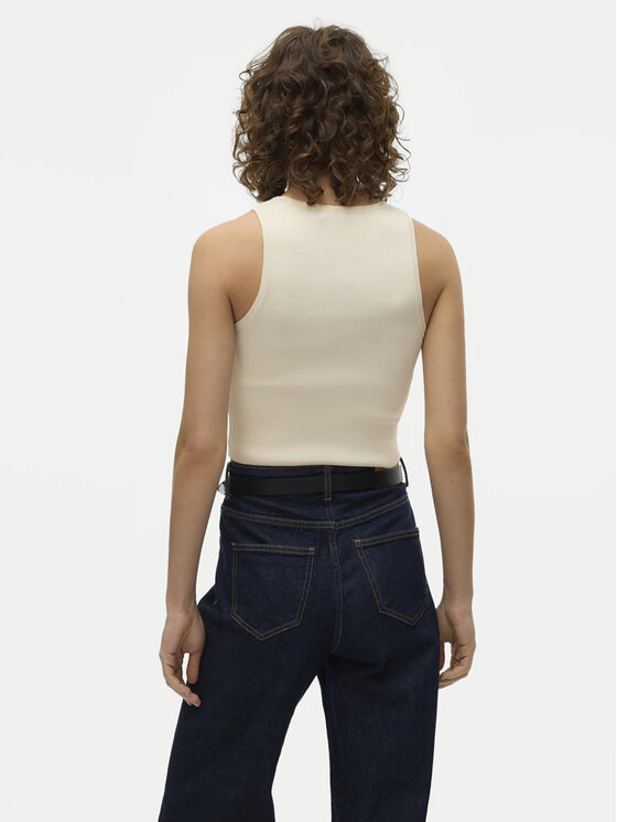Vero Moda Vero Moda Top Ginny 10300339 Biały Slim Fit
