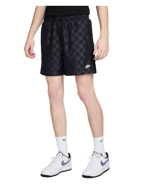 Nike Nike Szorty sportowe M NK CUB FOW SHORT CHECKERS FN3098-010 Czarny Regular Fit