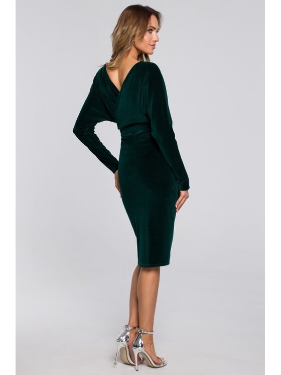 Made of Emotion Made of Emotion Sukienka koktajlowa M561 Zielony A-Line Fit