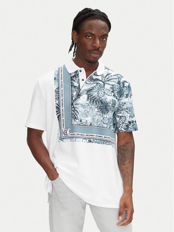 Just Cavalli Just Cavalli Polokošile 78OAGE15 Modrá Regular Fit
