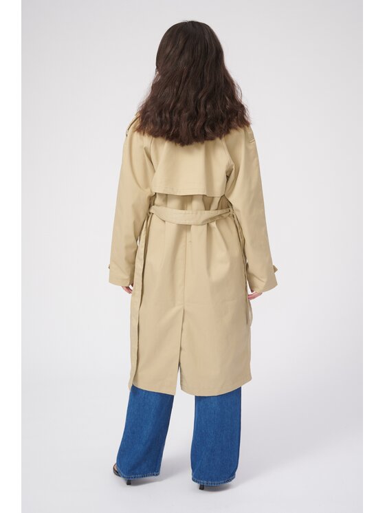 TeeShoppen TeeShoppen Płaszcz Trenchcoat Linea Beżowy Regular Fit